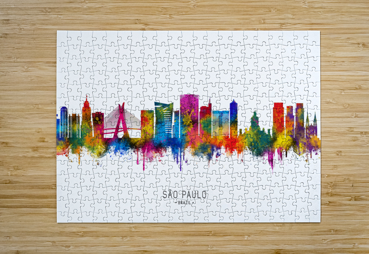 Sao Paulo Brazil Skyline Towseef Dar Puzzle printing