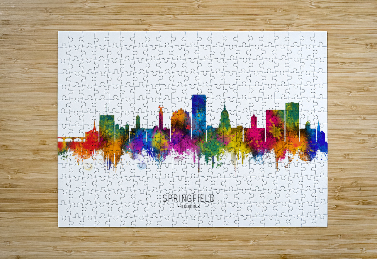 Springfield Illinois Skyline Towseef Dar Puzzle printing
