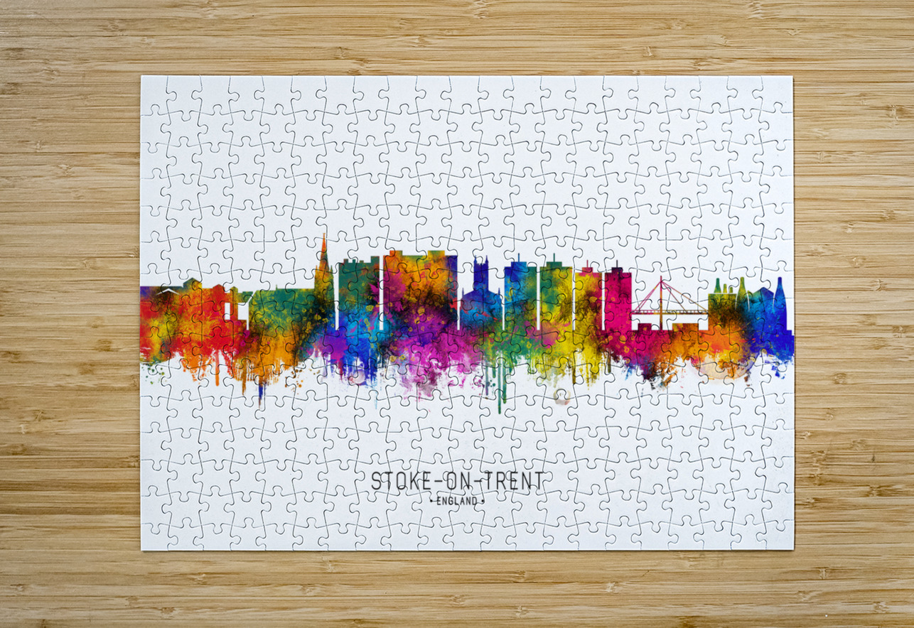 Stoke-on-Trent England Skyline Towseef Dar Puzzle printing