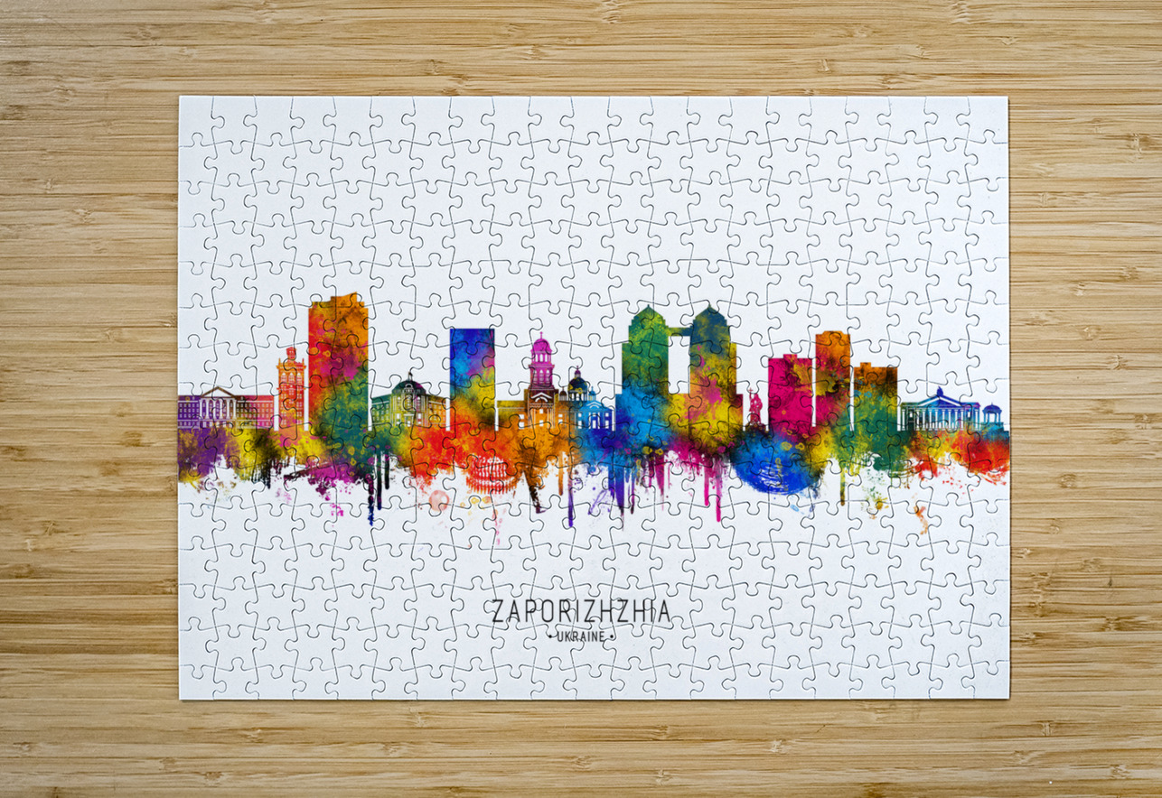 Zaporizhzhia Ukraine Skyline Towseef Dar Puzzle printing