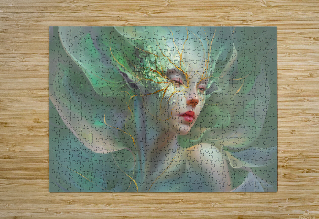 abstract oil painting that captures the essence of flowers  1 hesh4 Puzzle printing