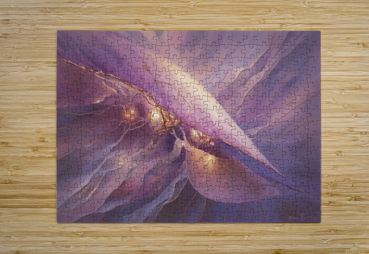 abstract oil painting that captures the essence of flowers  7 hesh4 Puzzle printing