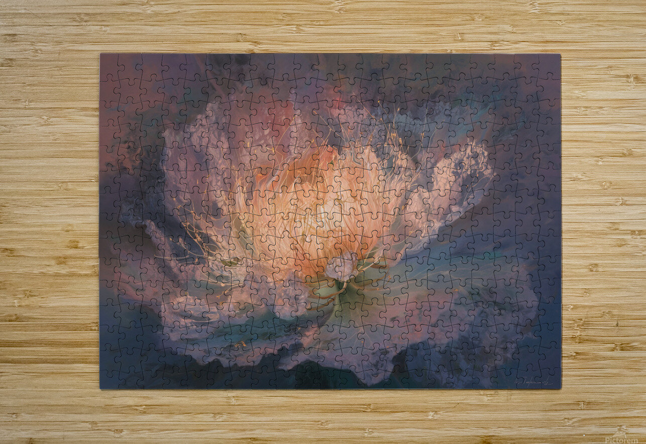 abstract oil painting that captures the essence of flowers  13 hesh4 Puzzle printing