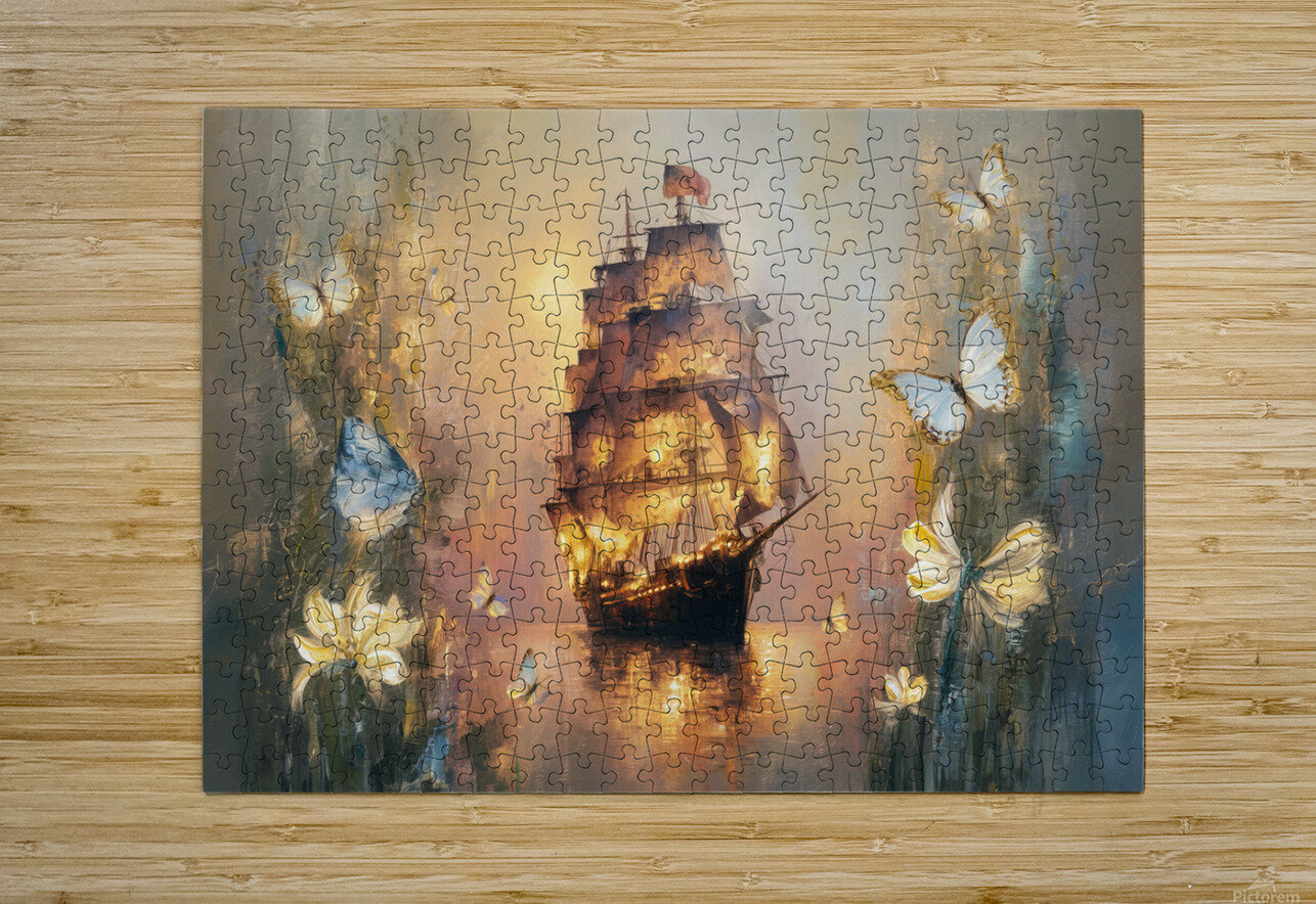 abstract oil painting that captures the essence of flowers  44 hesh4 Puzzle printing