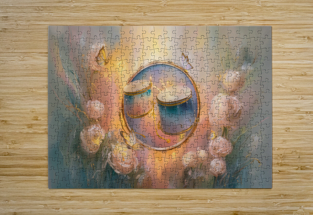 abstract oil painting that captures the essence of flowers  8 hesh4 Puzzle printing