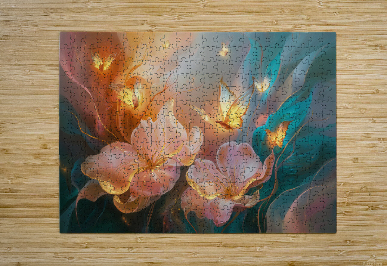 abstract oil painting that captures the essence of flowers  9 hesh4 Puzzle printing