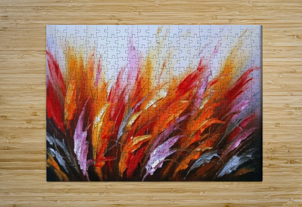 Abstract Feather Oil Painting on Canvas nadir amar Puzzle printing