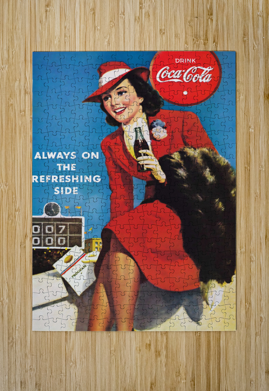 1940 coke football ad Row One Brand Puzzle printing
