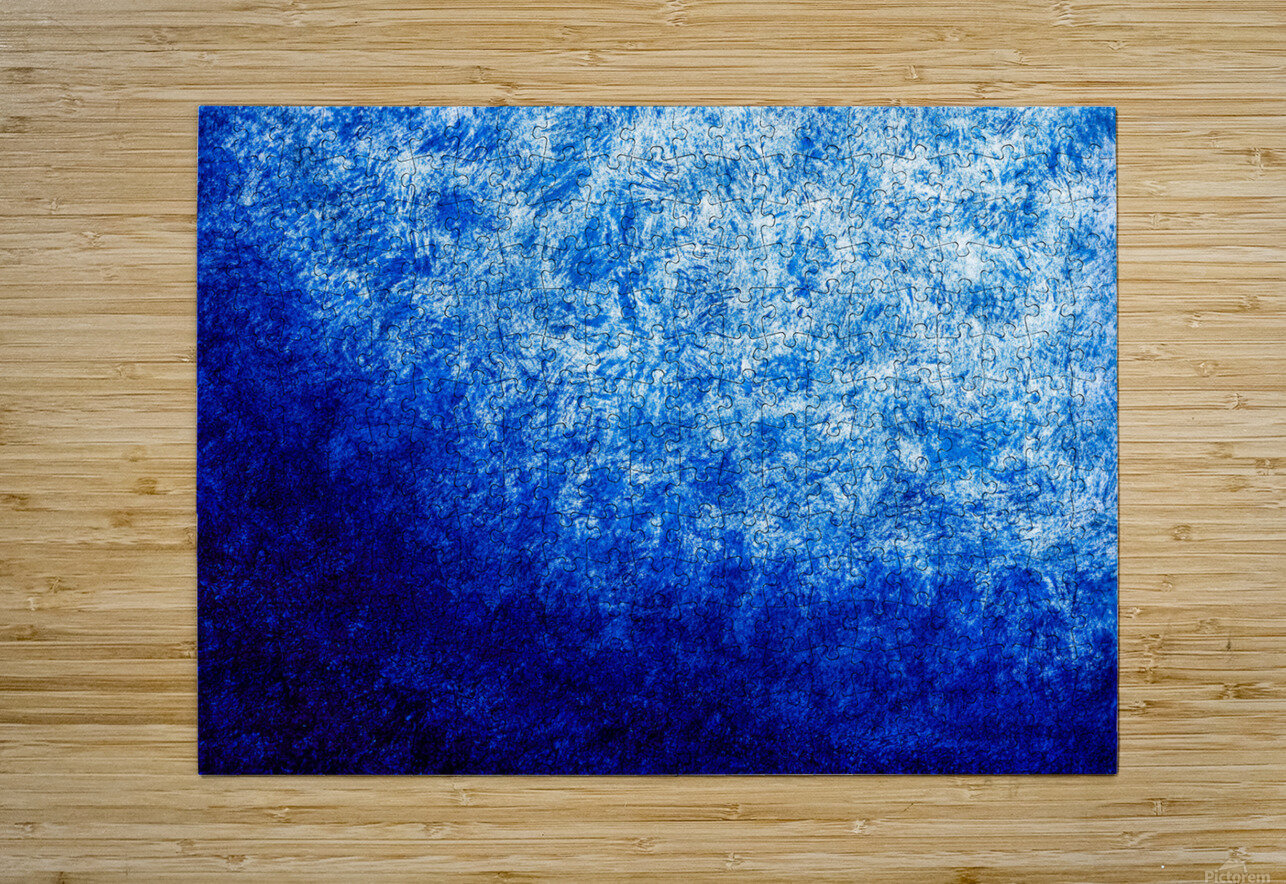 Abstract blue painting.   TAHDAINI Puzzle printing
