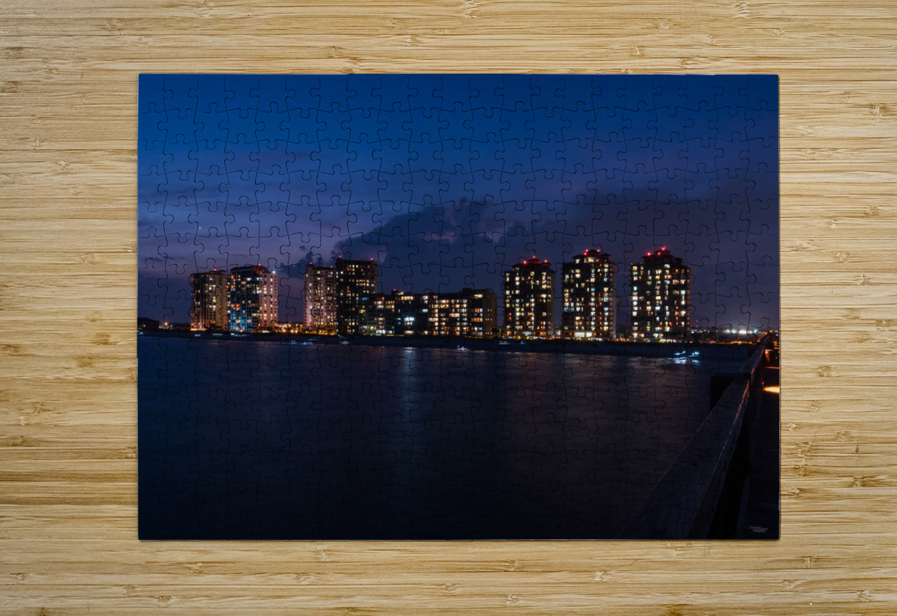 Navarre Beach Skyline Night Jennifer White Puzzle printing