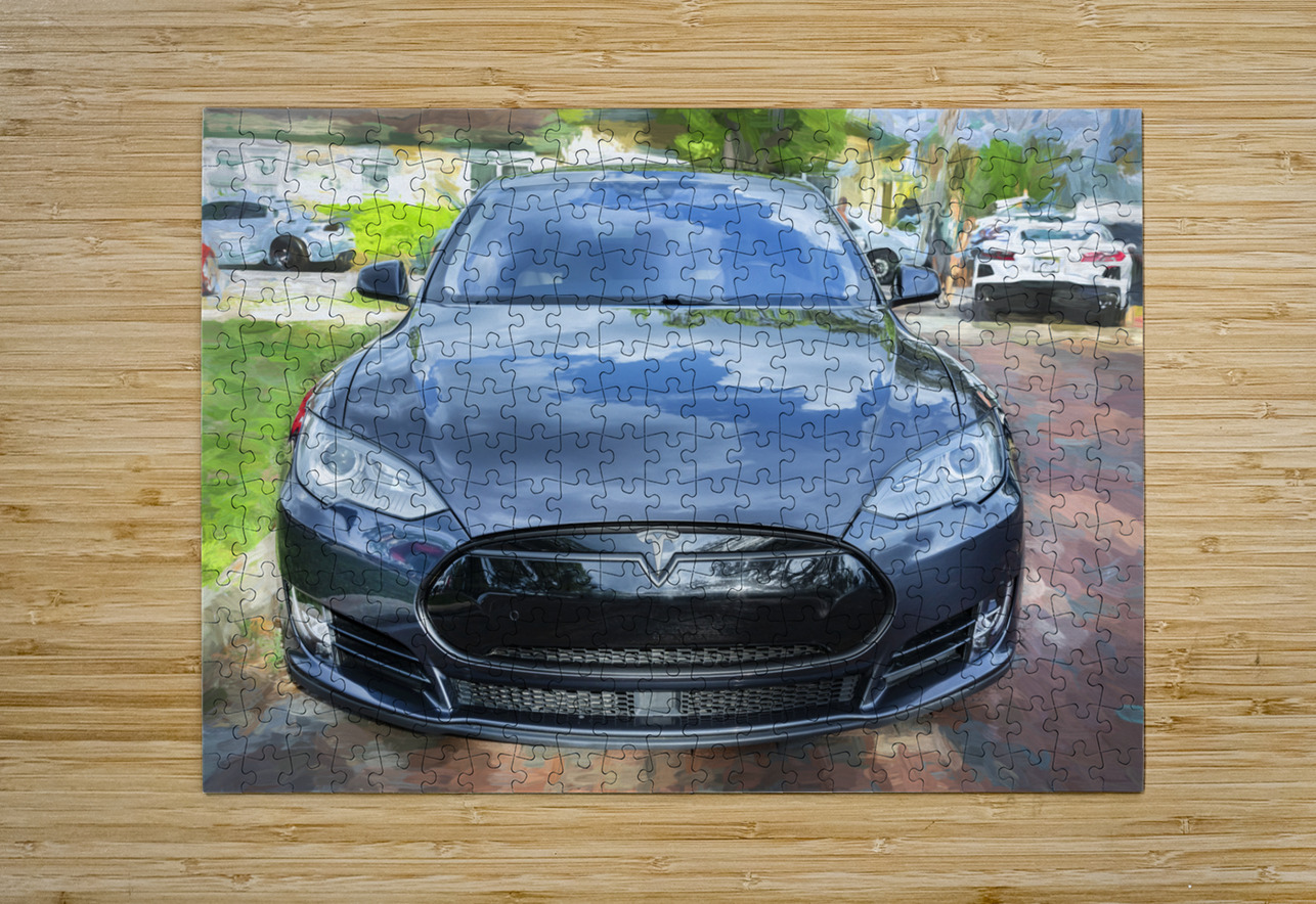 2015 Grey Tesla Model S P85D X 1 Rich Franco Puzzle printing