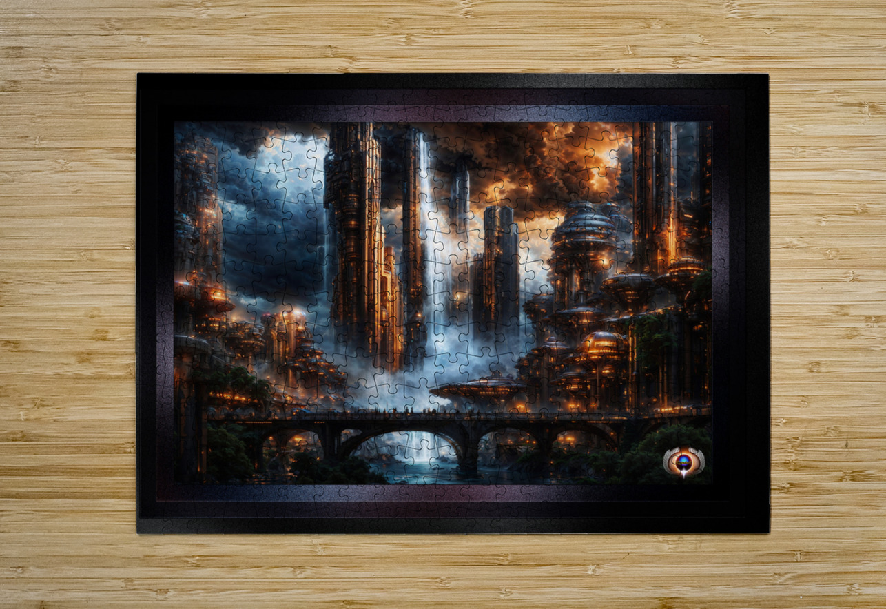 The Erkala Metropolis On Drepous IV Astounding AI Concept Architectural Art by Xzendor7 xzendor7 Puzzle printing