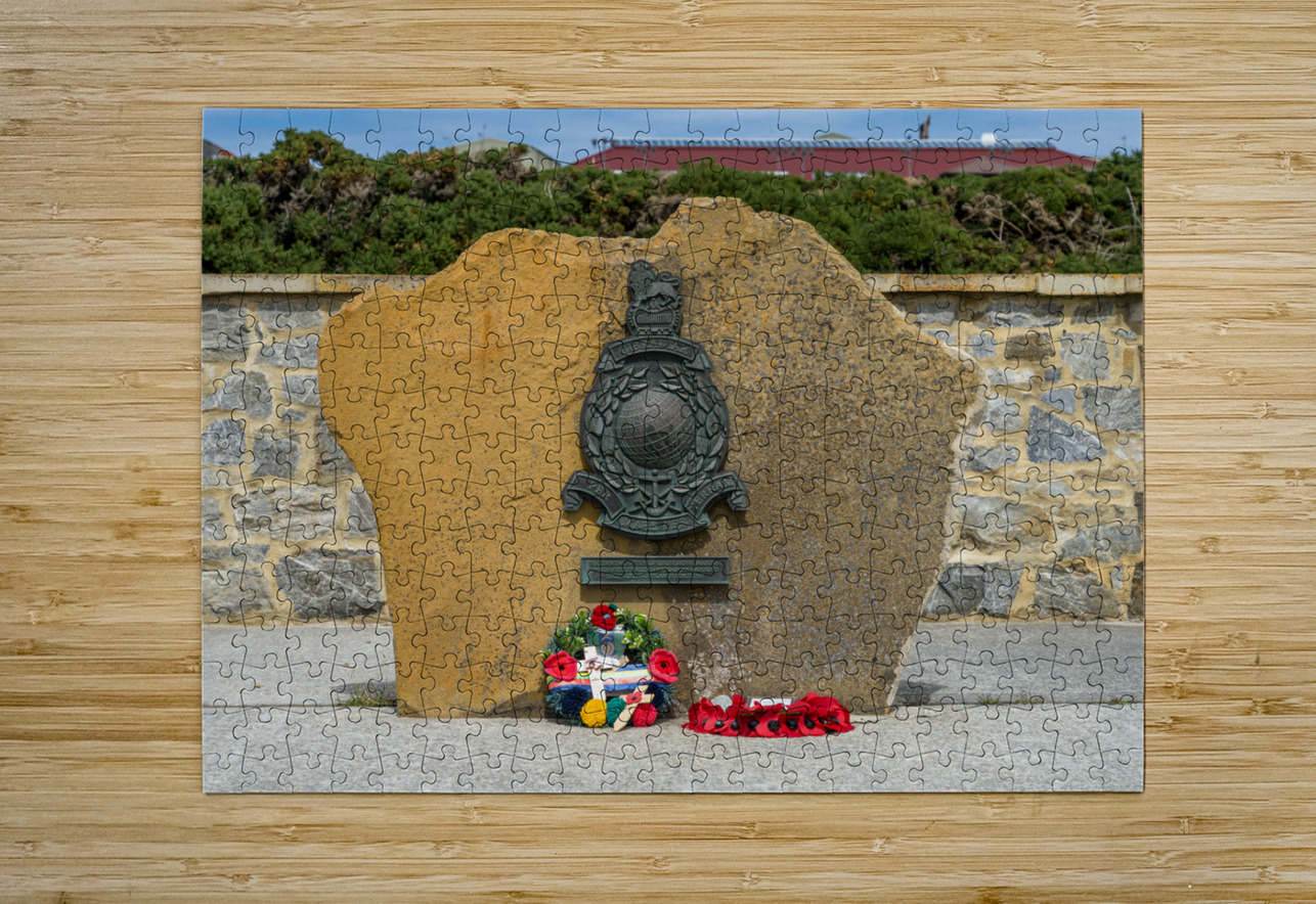 Royal Marines memorial in Stanley in the Falkland Islands Steve Heap Puzzle printing