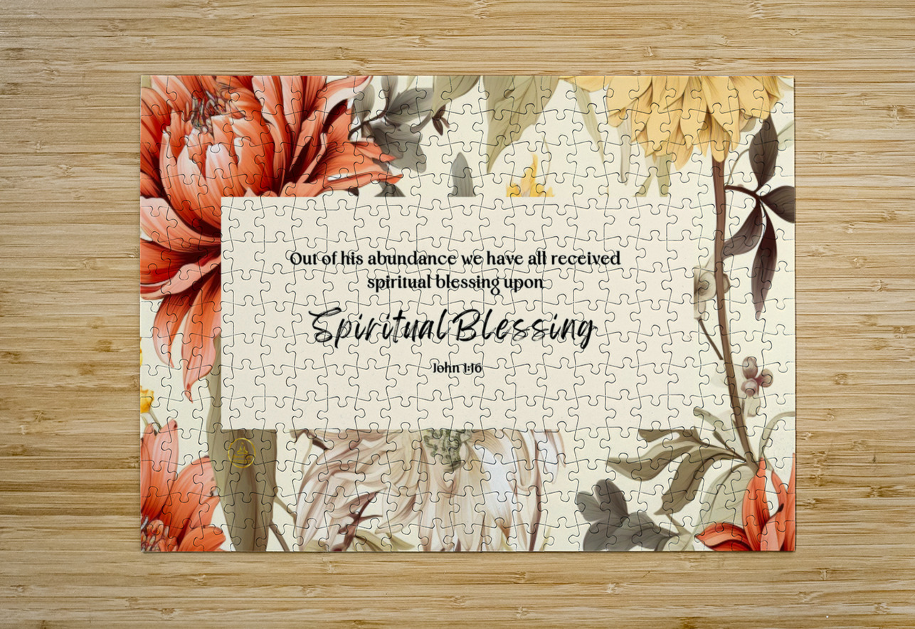 John 1:16 | Bible Verse Art | Wall Art Rescued Soul Puzzle printing