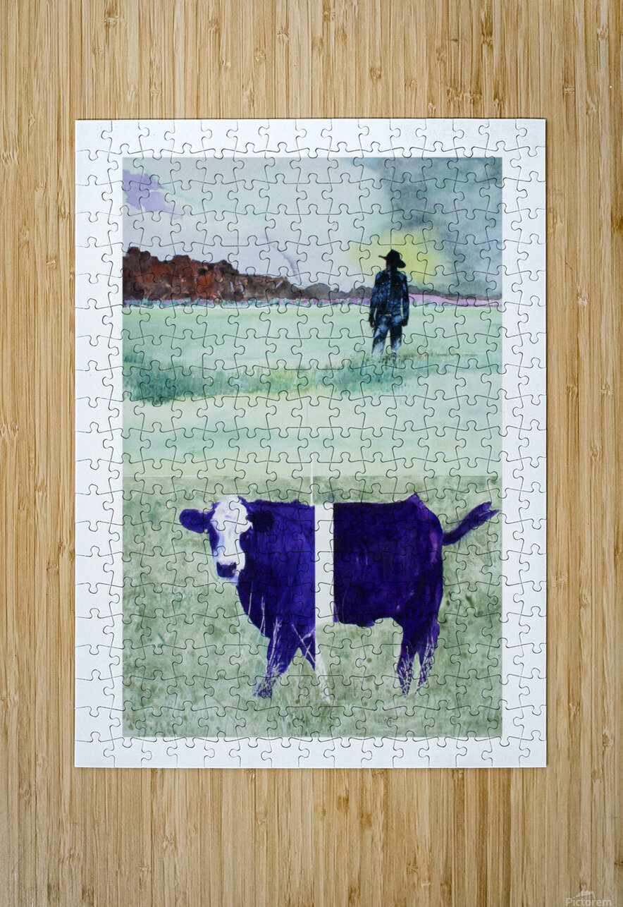 Border Cow Jackson Boelts An Arizona Artist Puzzle printing
