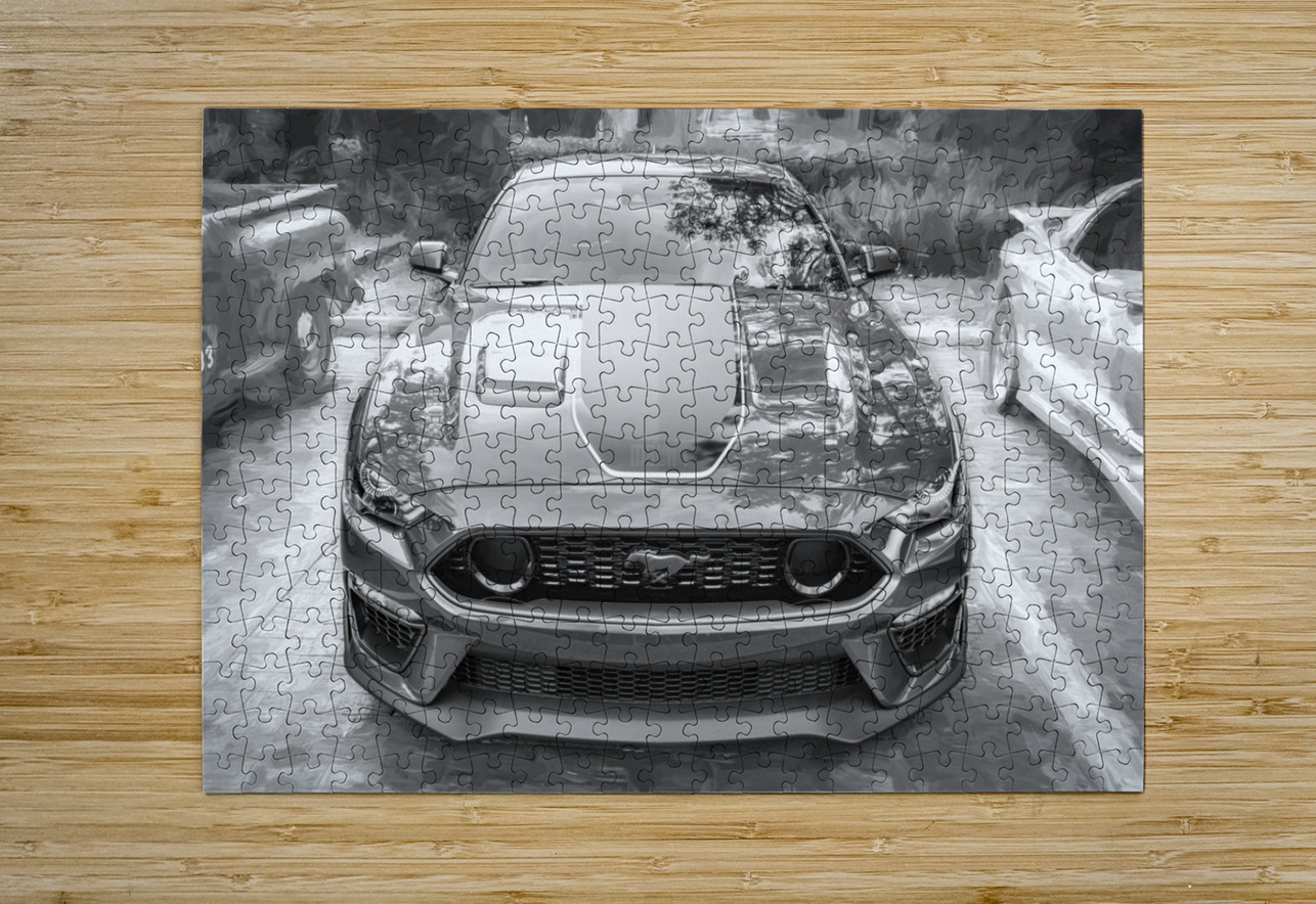  2022 Ford Mustang Mach 1 Eruption Green X 5 Rich Franco Puzzle printing