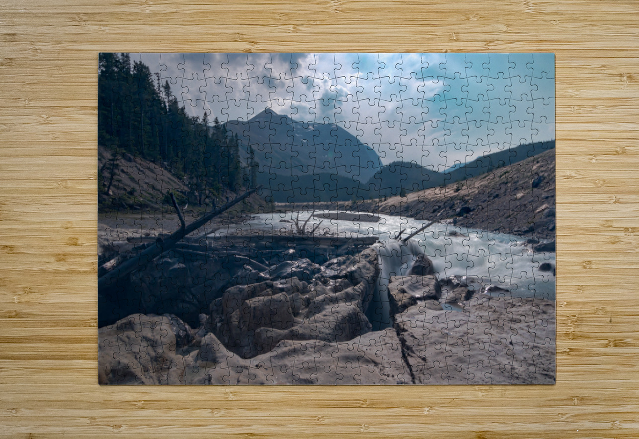 Banff to Jasper Rocky Waterfall Norma Brandsberg Photography Puzzle printing