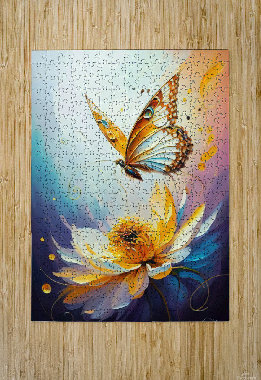 abstract oil painting of flowers 48 YURI KAZA Puzzle printing