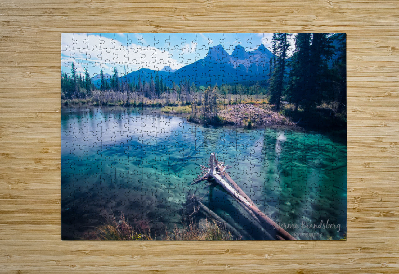 Banff Alberta Canada Bow River Canmore Norma Brandsberg Photography Puzzle printing