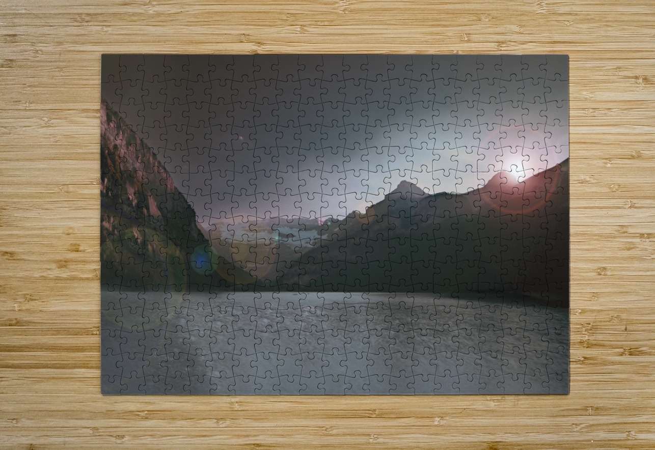Canadian Banff Lake Louise Sunset Glow Norma Brandsberg Photography Puzzle printing