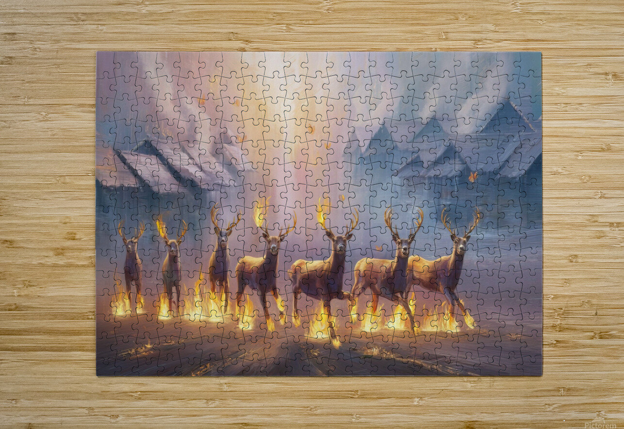 abstract oil painting of flowers 12 YURI KAZA Puzzle printing