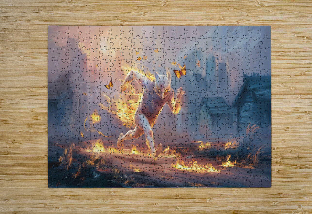 abstract oil painting of flowers 19 YURI KAZA Puzzle printing