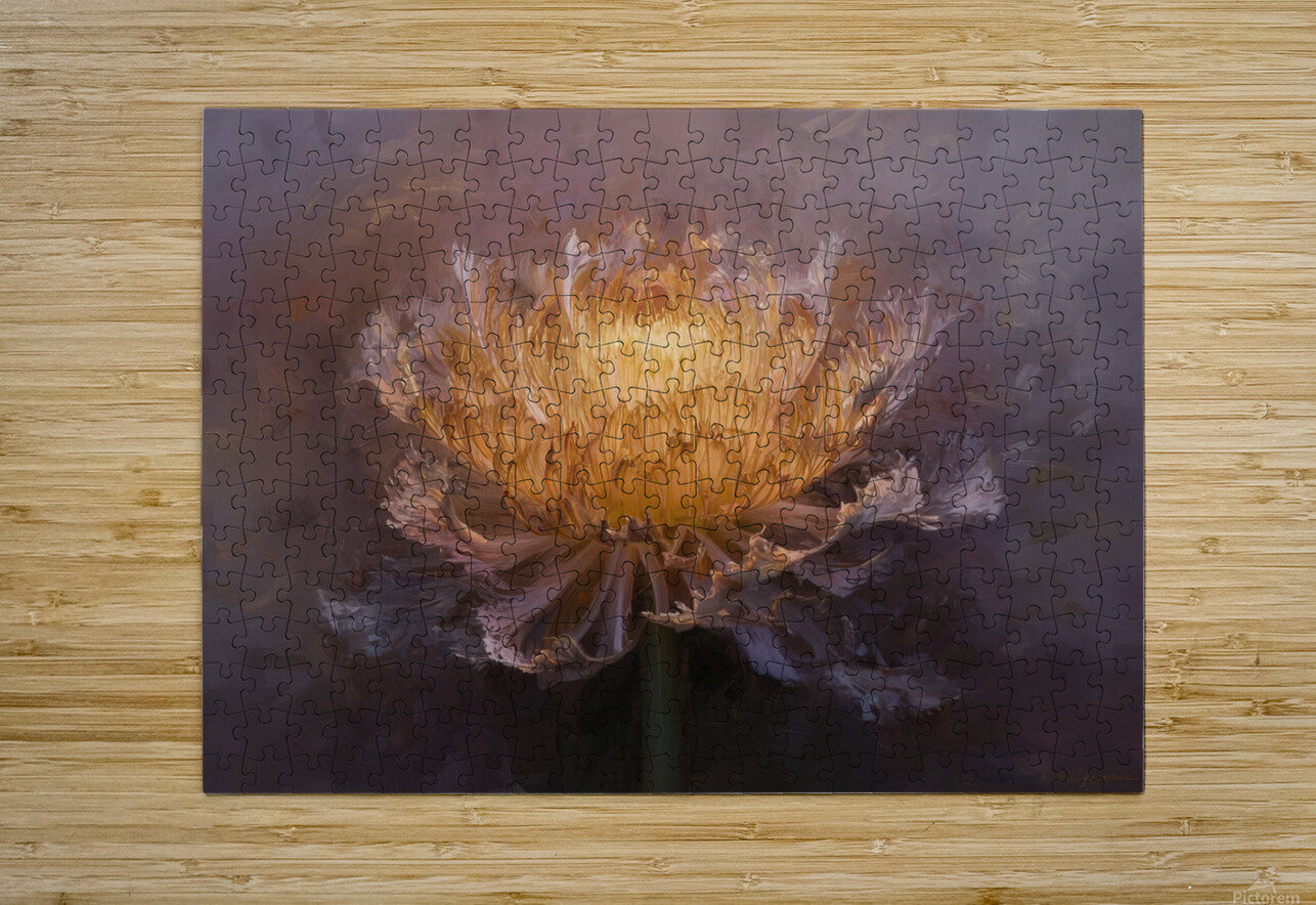 abstract oil painting of flowers 48 YURI KAZA Puzzle printing