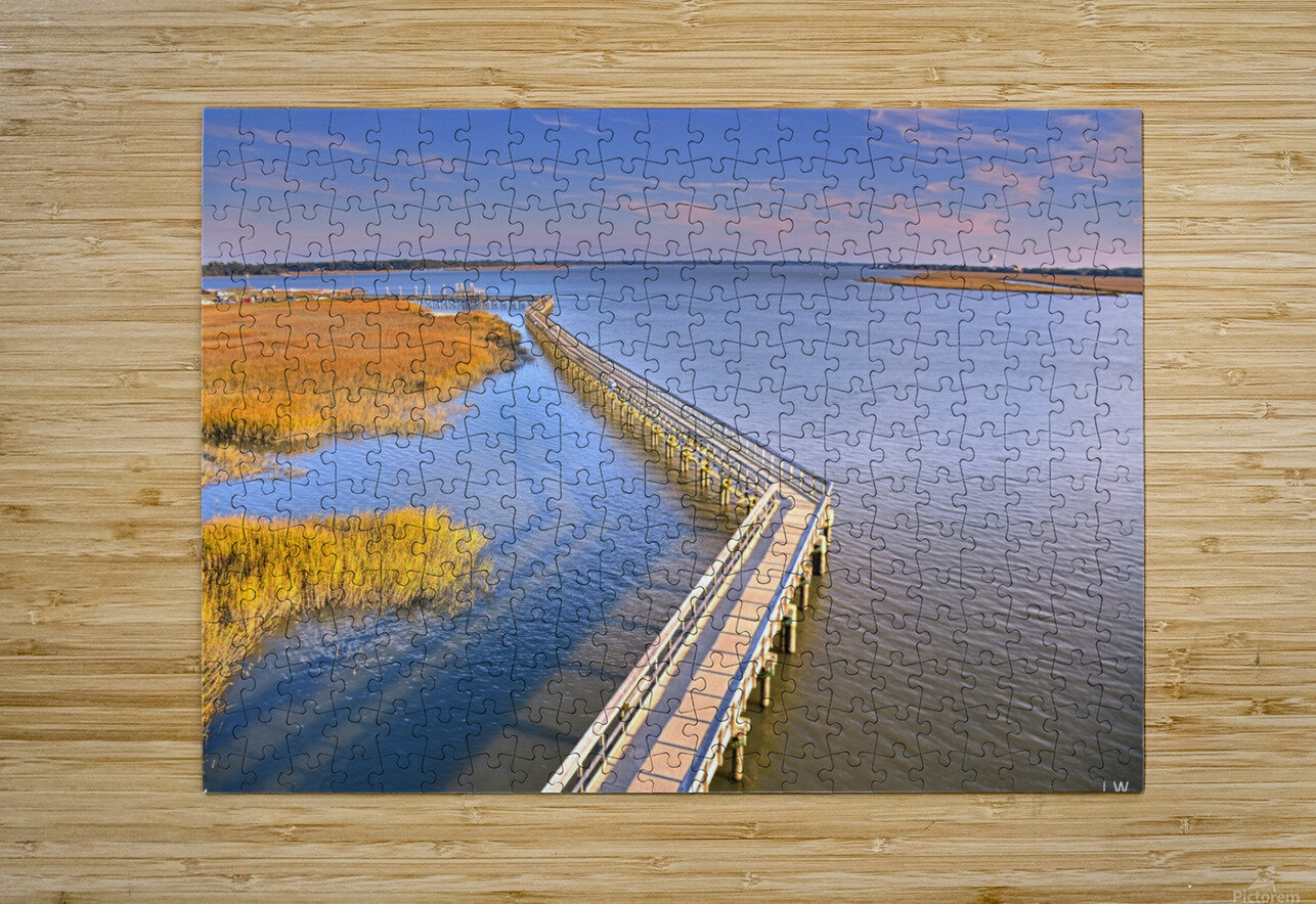Looking Down On Port Royal Sound South Carolina  Lisa Wooten Photography Puzzle printing