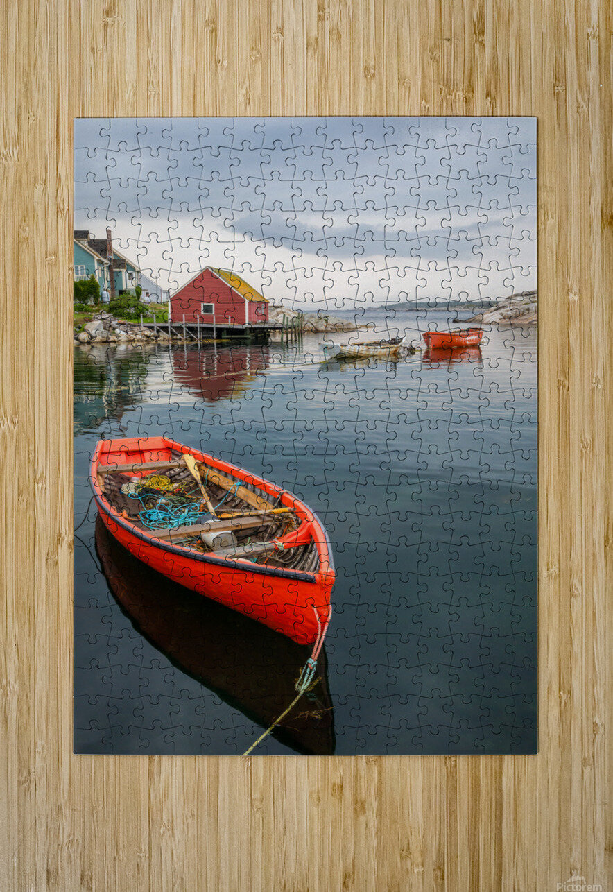 Red Dory at Peggys Cove Hugh Chisholm Photography Puzzle printing