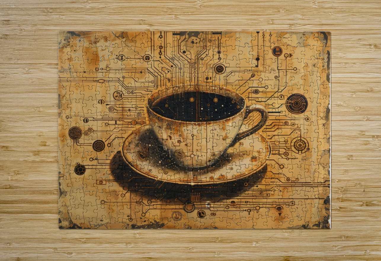 Digital Renaissance: Coffee Cup Revival 4 ArtisticAlkhemy AI Puzzle printing