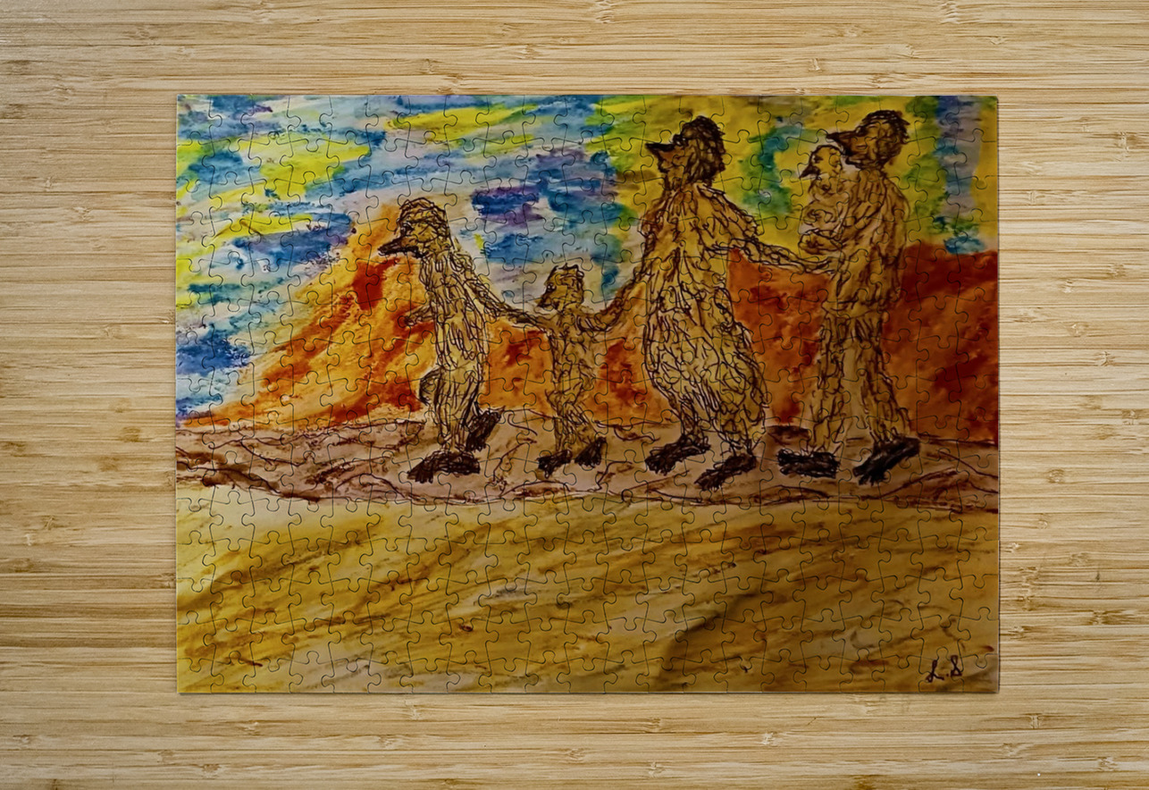 20221107 163510 Happy Creature Family Lawrence Silver Art Puzzle printing