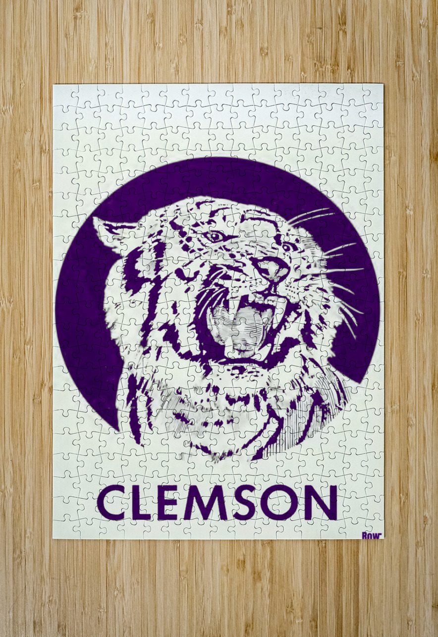 1960s clemson tiger art Row One Brand Puzzle printing