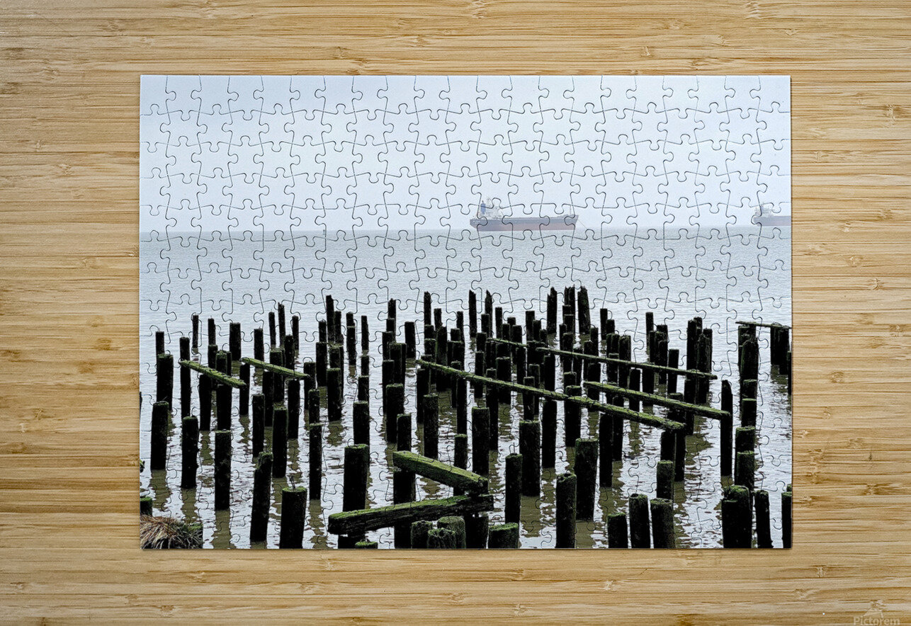 Pier Ruin in Astoria Oregon JJones Arts Puzzle printing
