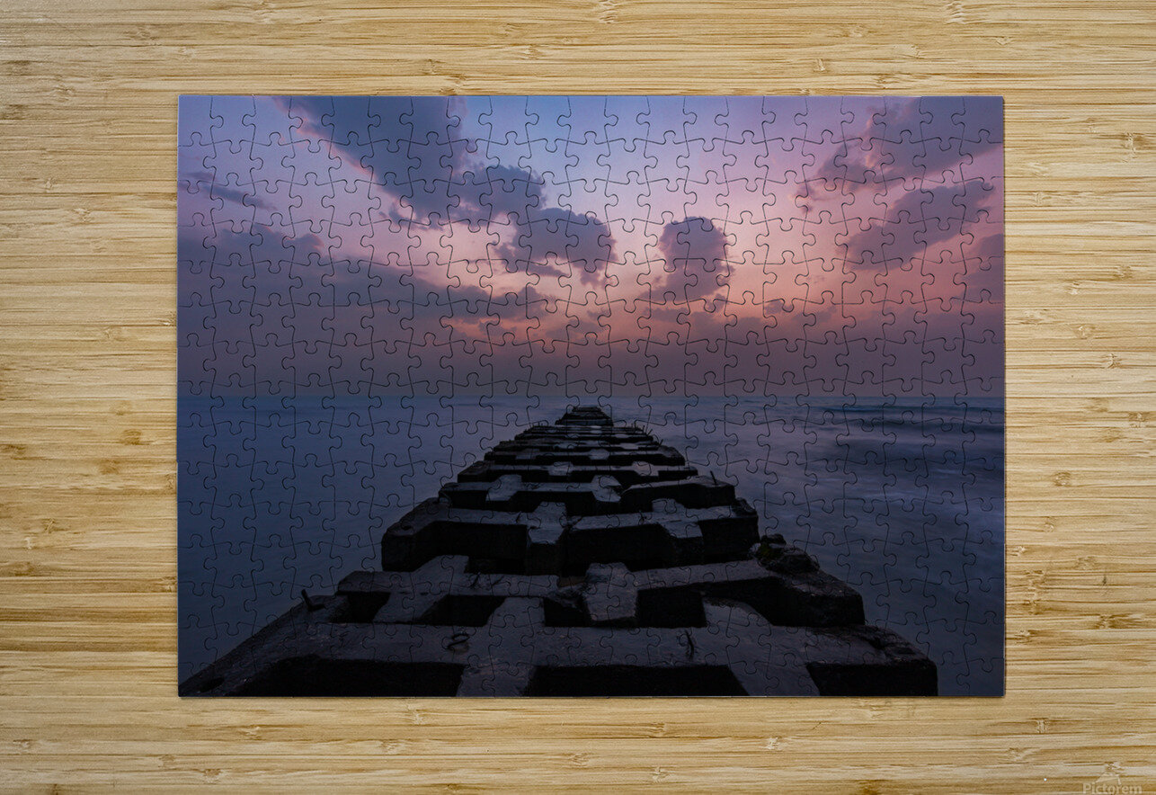 Sunrise Jetty C R Fine Arts by Branded Exposure LLC Puzzle printing