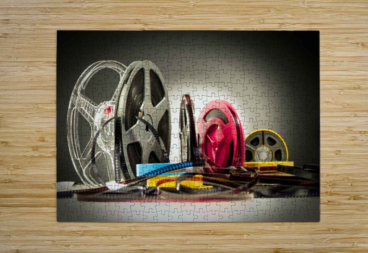 vintage reels of super eight film  Gualtiero Boffi Puzzle printing