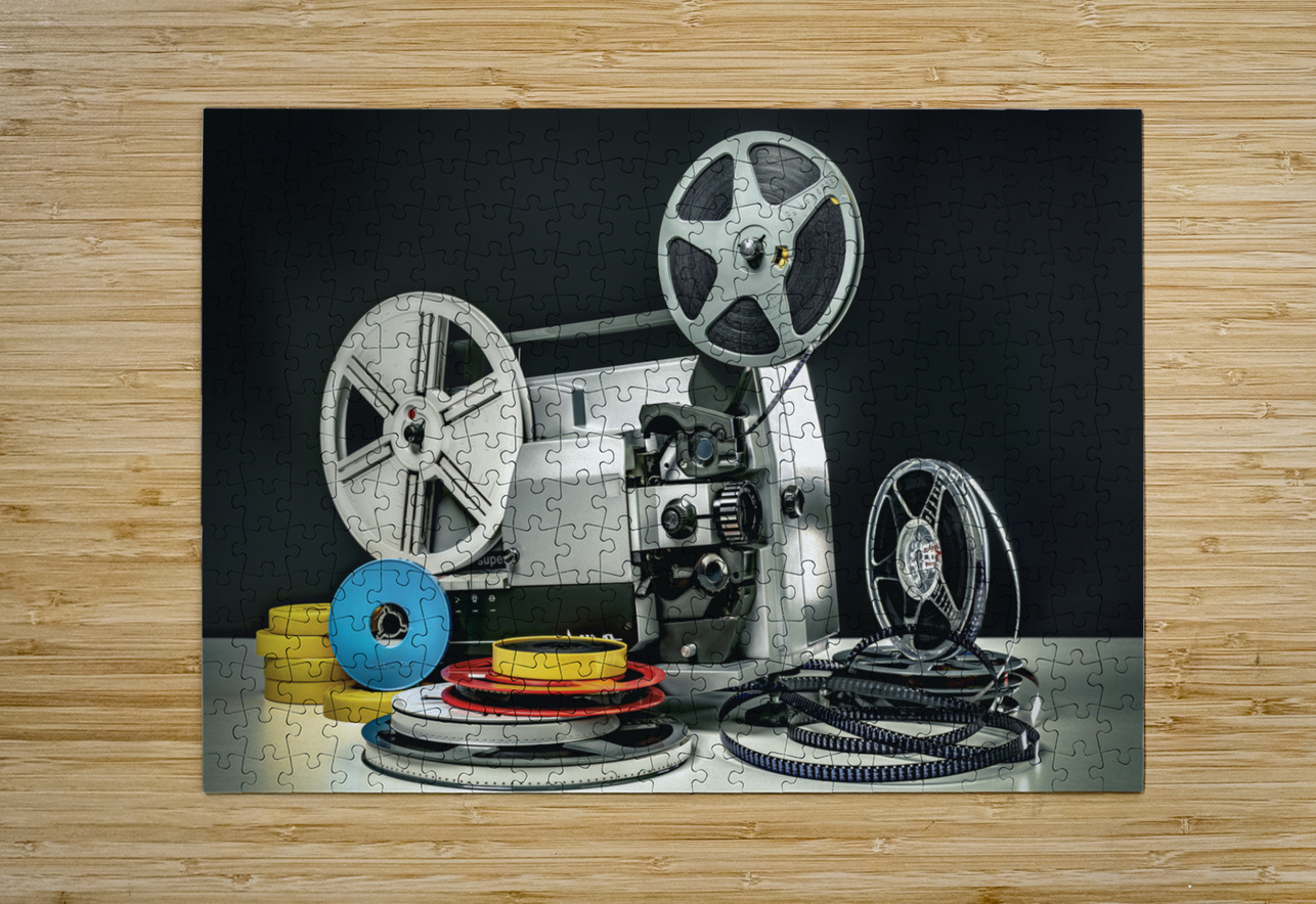 old 8mm film projector  Gualtiero Boffi Puzzle printing