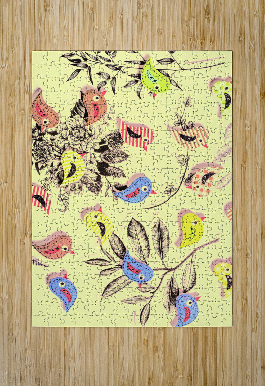 Button bird aviary Jorgo Puzzle printing