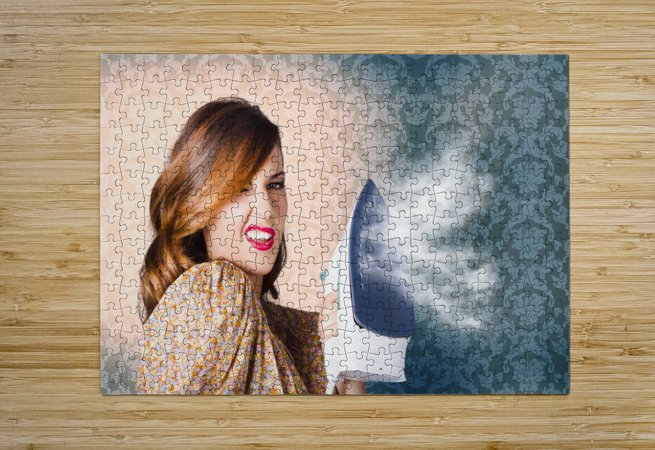 Young Cleaning Housewife With Hot Fashion Style Jorgo Puzzle printing