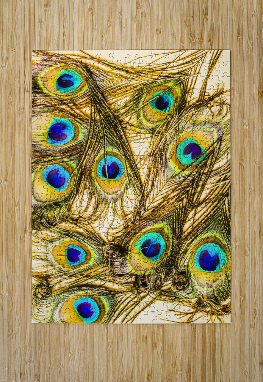 Peacock feathers still life Jorgo Puzzle printing
