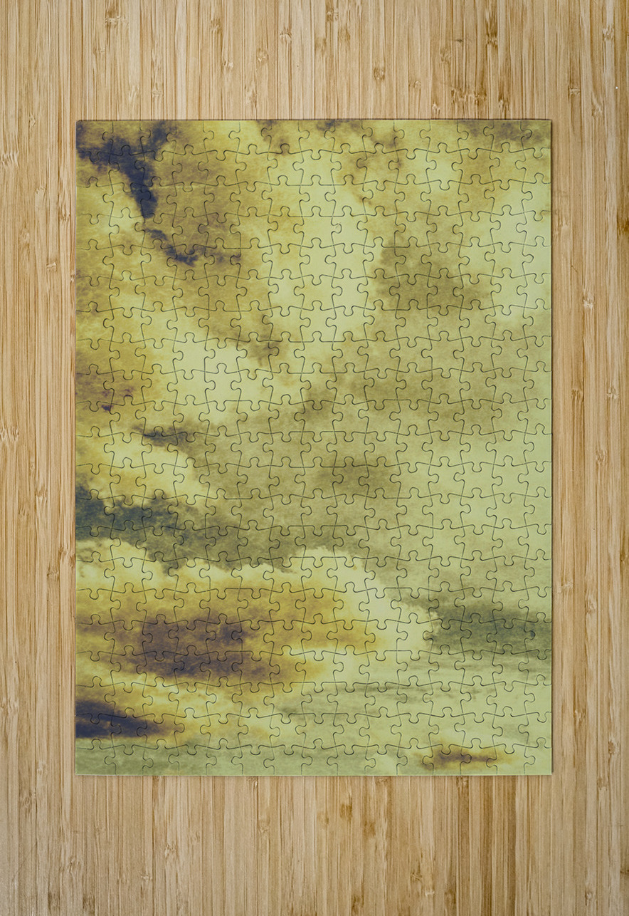 Yellow toned textured grungy cloudscape Jorgo Puzzle printing