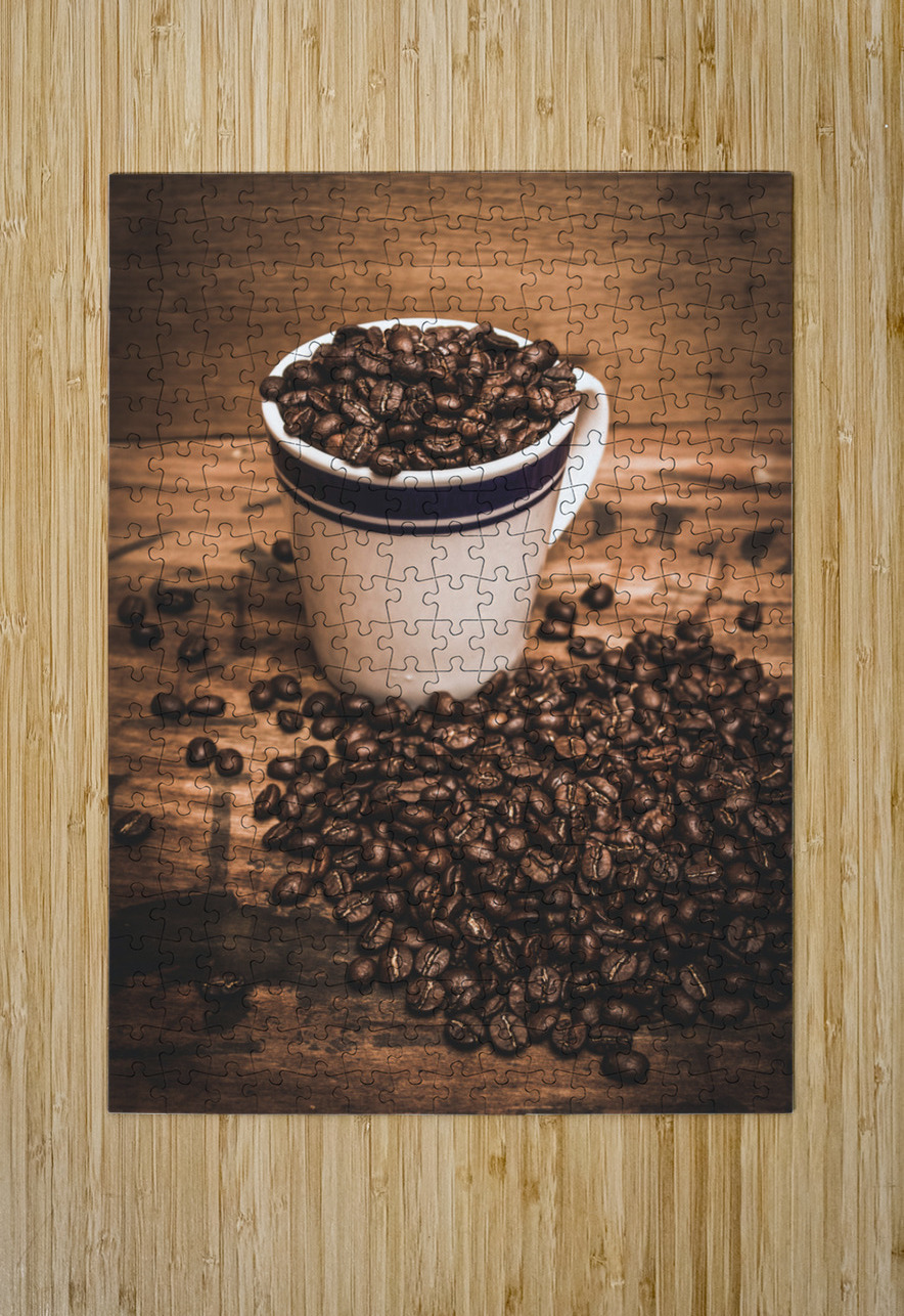 Coffee shop cup and beans Jorgo Puzzle printing