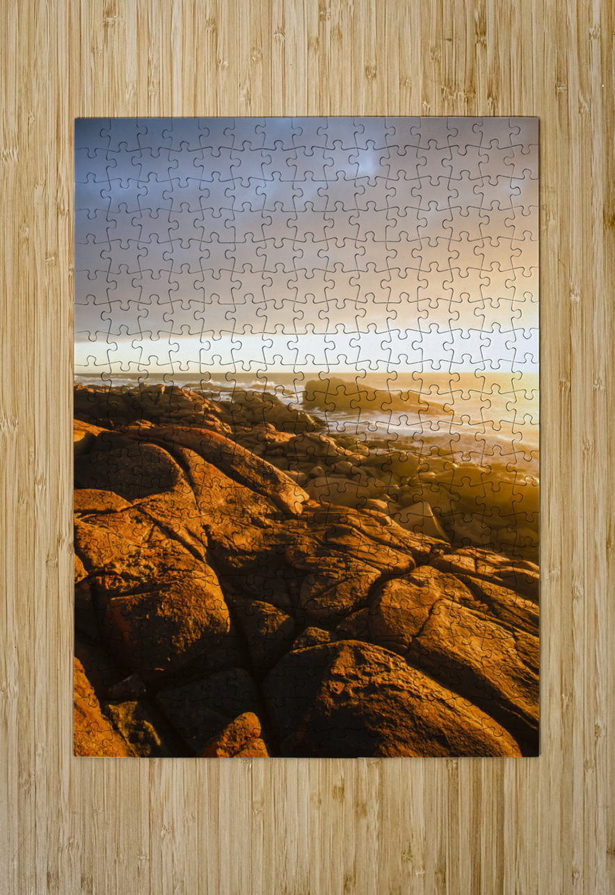 Golden Tasmania coastline Jorgo Puzzle printing