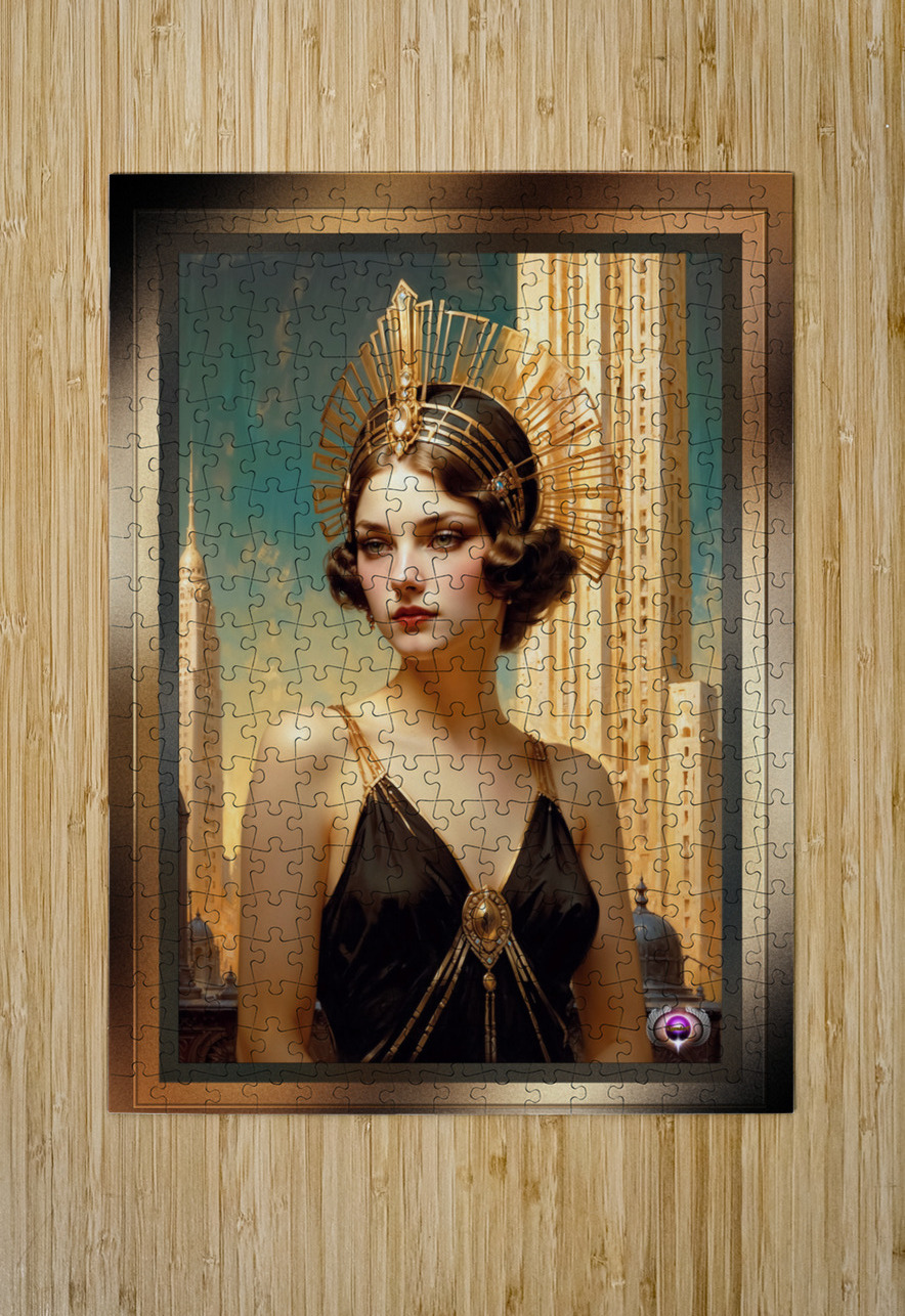 A Vision Of Art Deco Elegance Captivating AI Concept Art by Xzendor7 xzendor7 Puzzle printing
