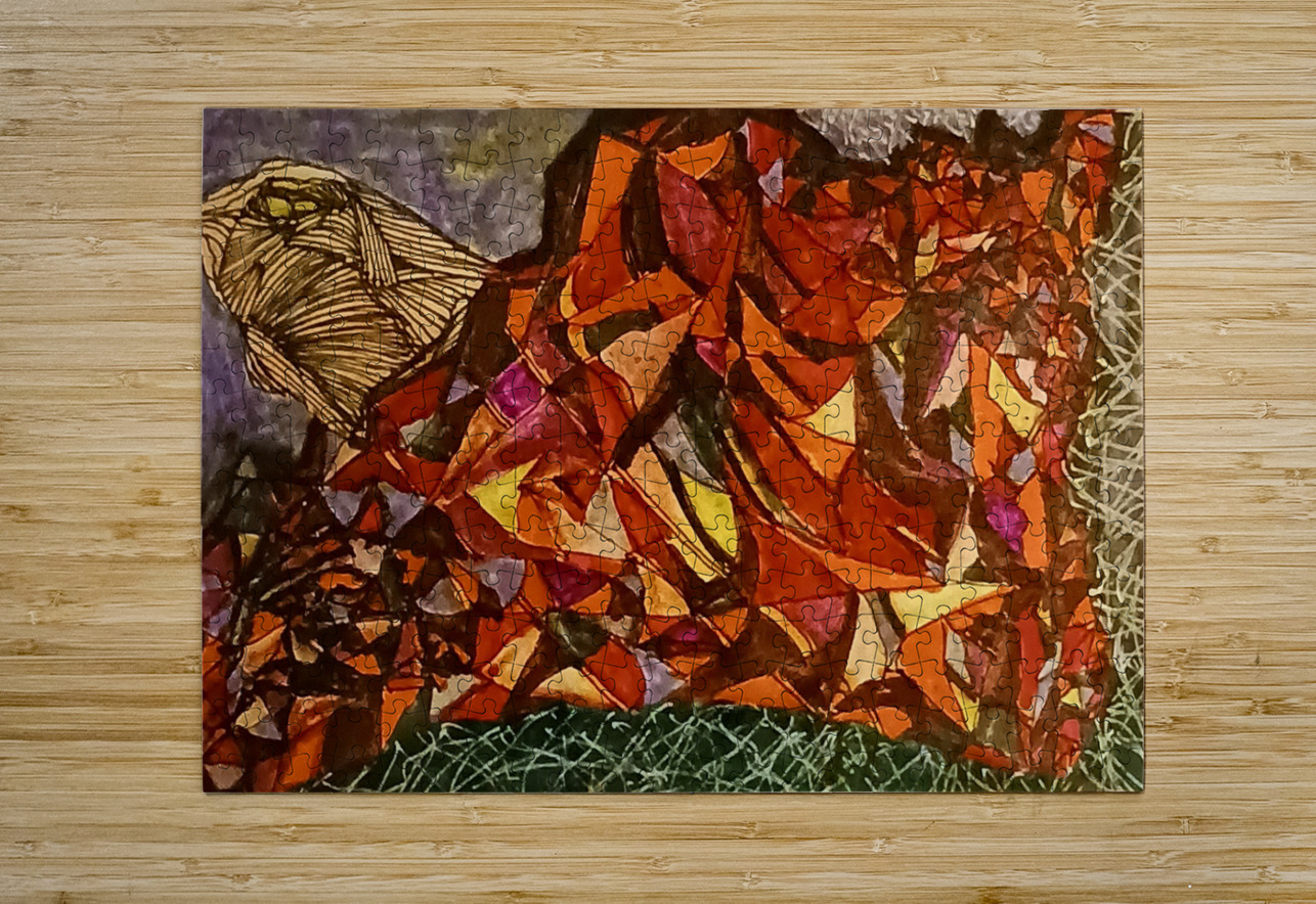 20240424 065216 sea snail emerges from shell Lawrence Silver Art Puzzle printing