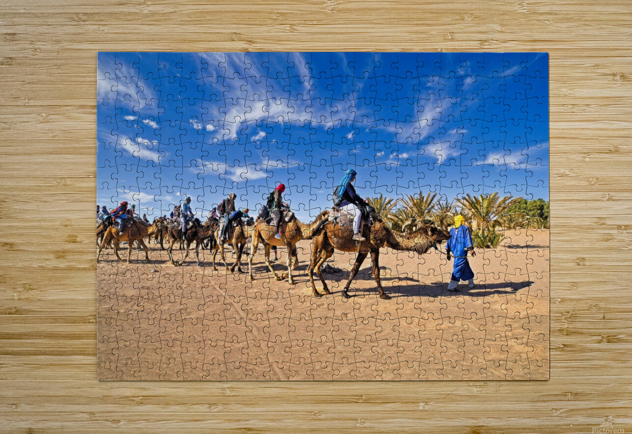 Camel caravan Sahara desert - Morocco Africa KarelStellnerPhoto Puzzle printing