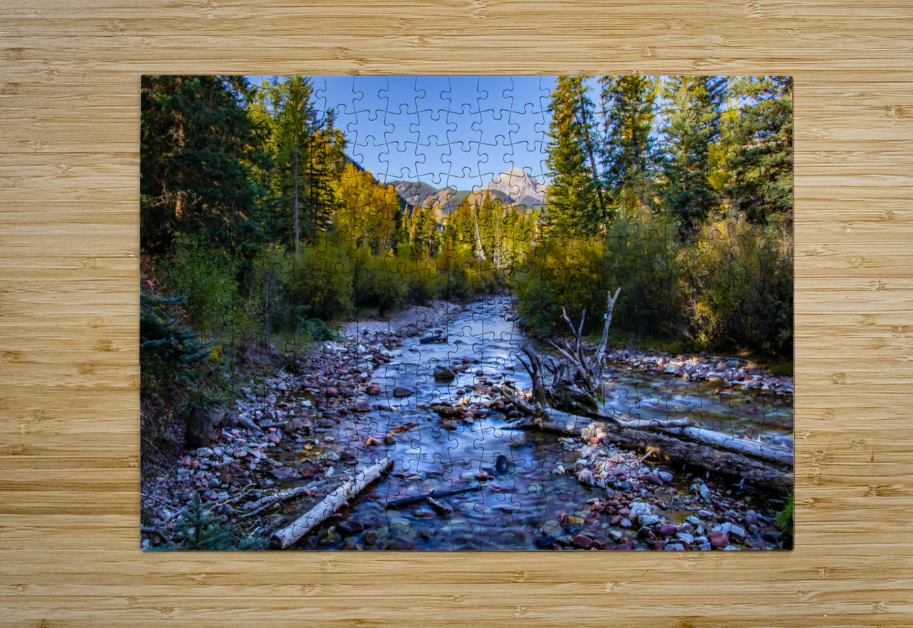 Colorado Mountain River Glow Norma Brandsberg Photography Puzzle printing
