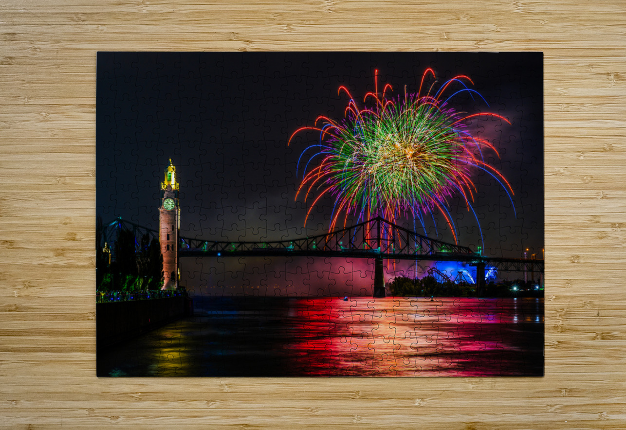 Fireworks Over Montréal  Geoffrey Prior Puzzle printing