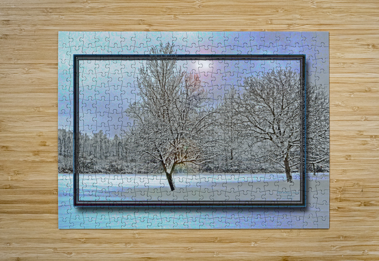 Two Winter Trees Version 2  PIXquisate Puzzle printing