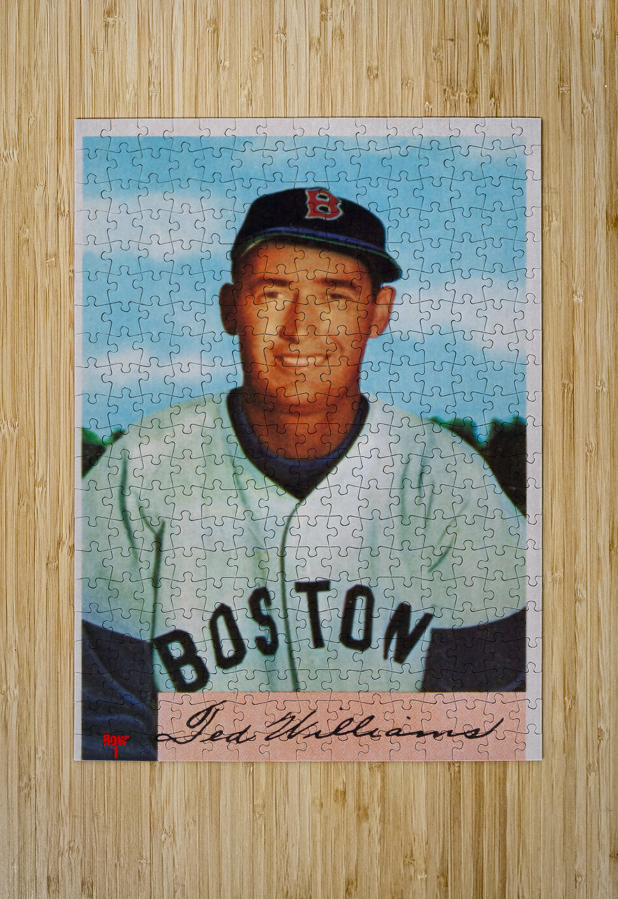 1954 Ted Williams Baseball Card Wall Art Row One Brand Puzzle printing