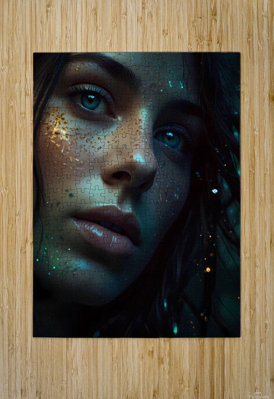 Default Abstract image of a womans face His featu Surf Puzzle printing